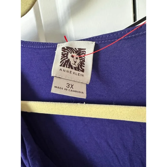 Anne Klein Purple Cowl Neck Tunic 3X - Picture 4 of 5